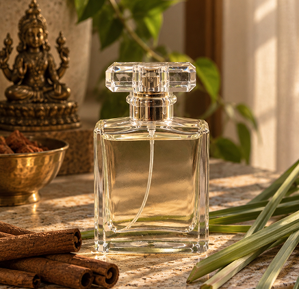 Perfume Lakshmi entre plantas aromáticas